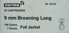 Norma 9 mm Browning Long