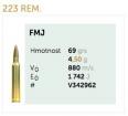 Sellier&Bellot .223Rem FMJ 69grs