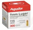 Aguila 9mmLuger 115 Gr. FMJ